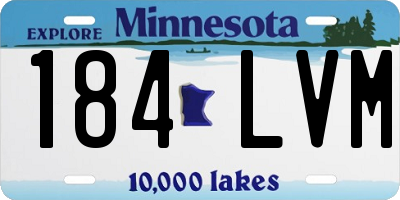 MN license plate 184LVM