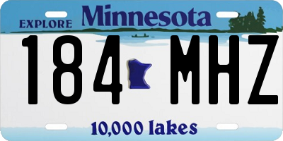 MN license plate 184MHZ
