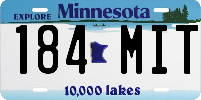 MN license plate 184MIT