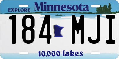 MN license plate 184MJI