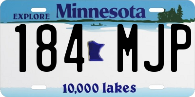 MN license plate 184MJP