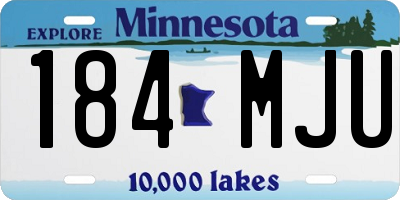 MN license plate 184MJU