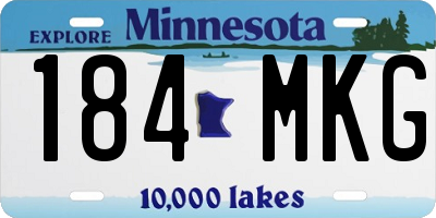 MN license plate 184MKG
