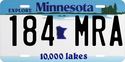MN license plate 184MRA