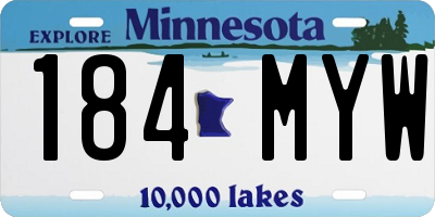MN license plate 184MYW