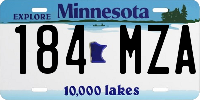 MN license plate 184MZA
