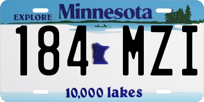 MN license plate 184MZI