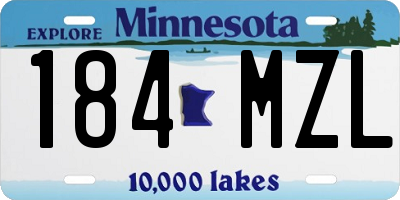 MN license plate 184MZL