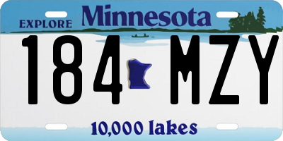 MN license plate 184MZY