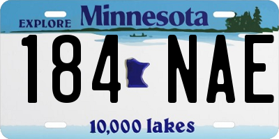 MN license plate 184NAE