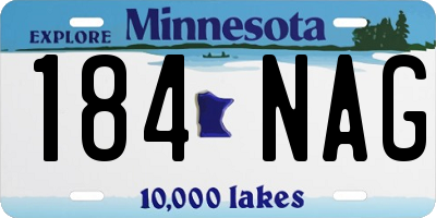 MN license plate 184NAG