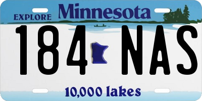 MN license plate 184NAS