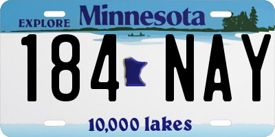 MN license plate 184NAY