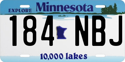 MN license plate 184NBJ