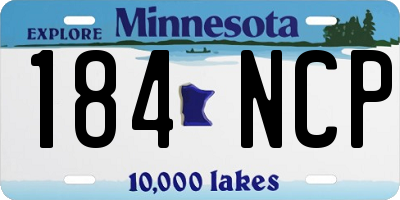 MN license plate 184NCP