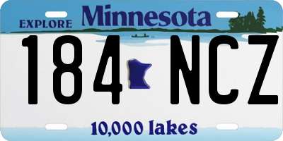 MN license plate 184NCZ