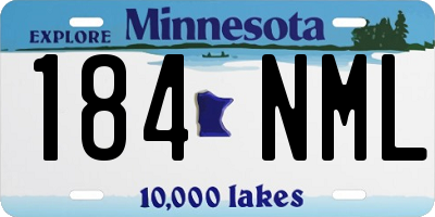 MN license plate 184NML