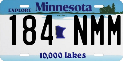 MN license plate 184NMM