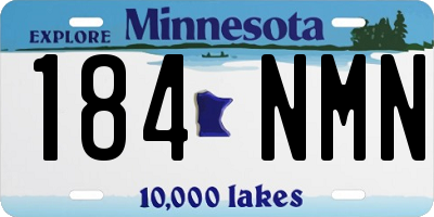 MN license plate 184NMN
