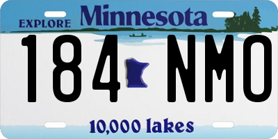 MN license plate 184NMO