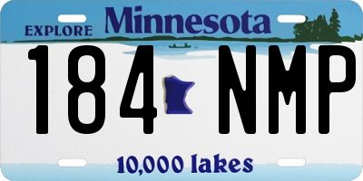 MN license plate 184NMP