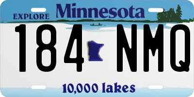 MN license plate 184NMQ
