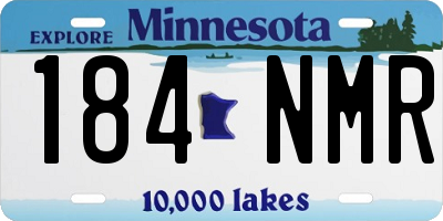 MN license plate 184NMR