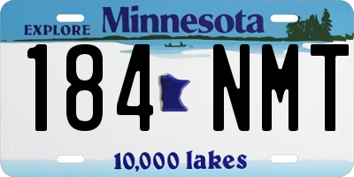 MN license plate 184NMT