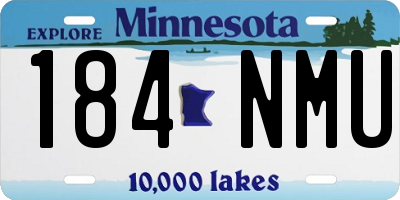 MN license plate 184NMU