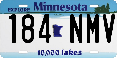 MN license plate 184NMV