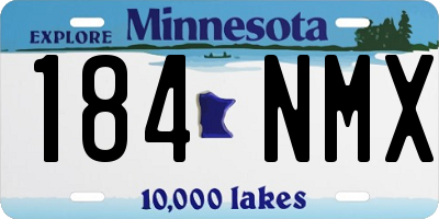 MN license plate 184NMX