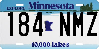 MN license plate 184NMZ