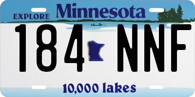 MN license plate 184NNF