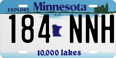 MN license plate 184NNH