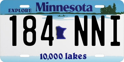 MN license plate 184NNI