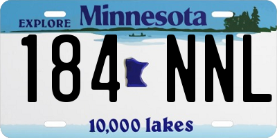MN license plate 184NNL