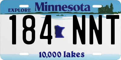 MN license plate 184NNT