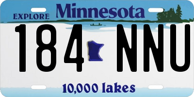 MN license plate 184NNU