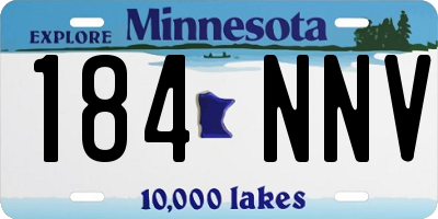 MN license plate 184NNV