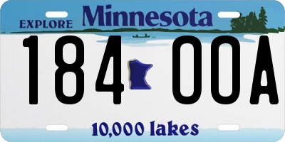 MN license plate 184OOA