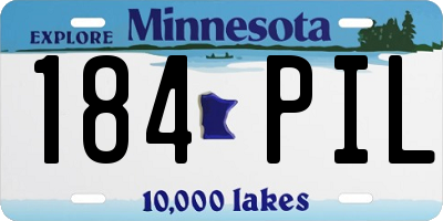 MN license plate 184PIL