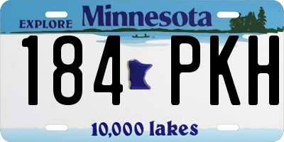 MN license plate 184PKH