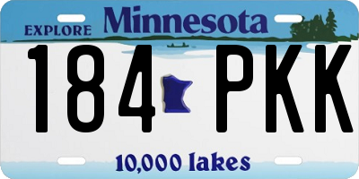 MN license plate 184PKK