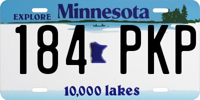 MN license plate 184PKP