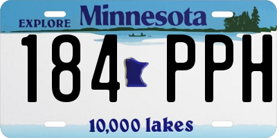 MN license plate 184PPH