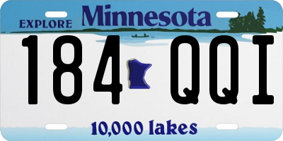 MN license plate 184QQI