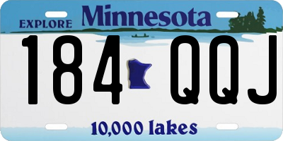 MN license plate 184QQJ