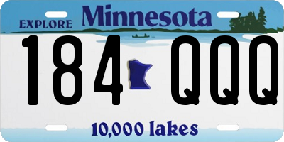MN license plate 184QQQ
