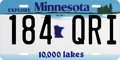MN license plate 184QRI