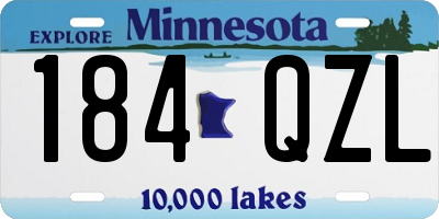 MN license plate 184QZL